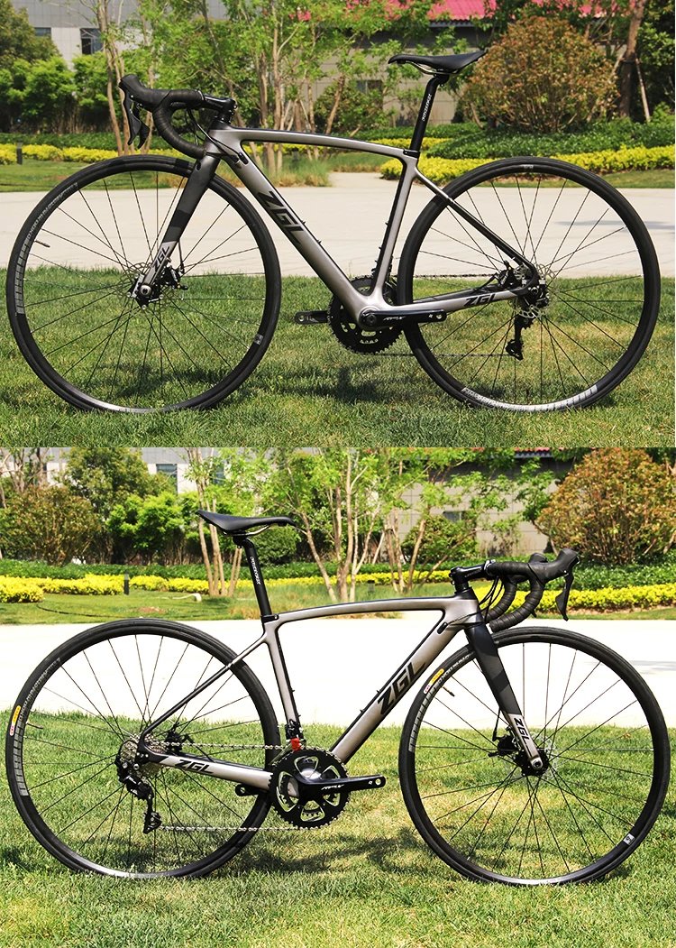 zgl中国龙cr41d碳纤维10522速桶轴综合油碟刹公路车 黑灰r7000 大套