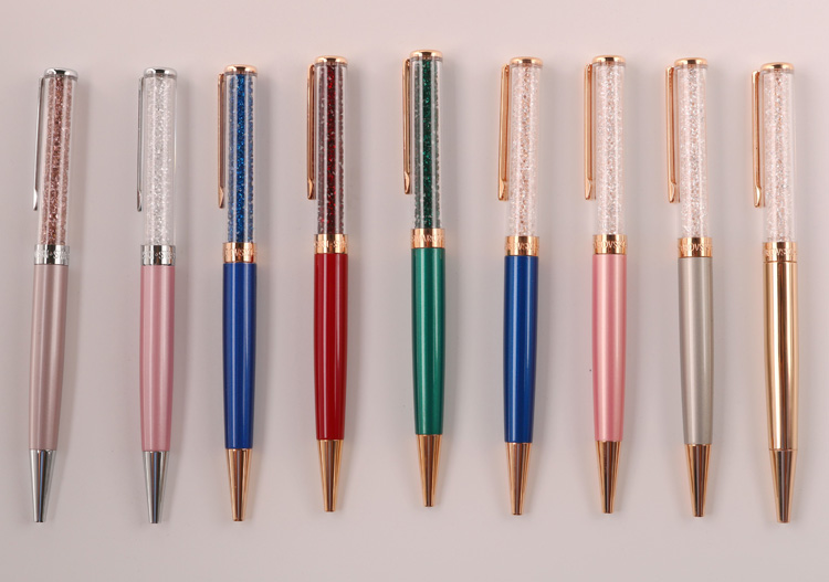 高档品质2022新款施华洛世奇笔笔水晶笔新款签字笔圆珠笔办公用品定制