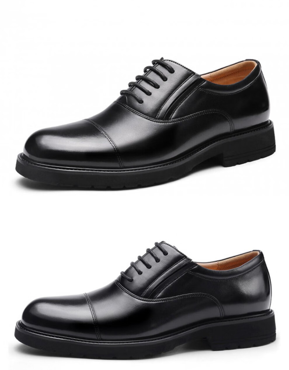 3515三接头皮鞋男真皮商务正装头层牛皮透气三节头军勾鞋品质定制款