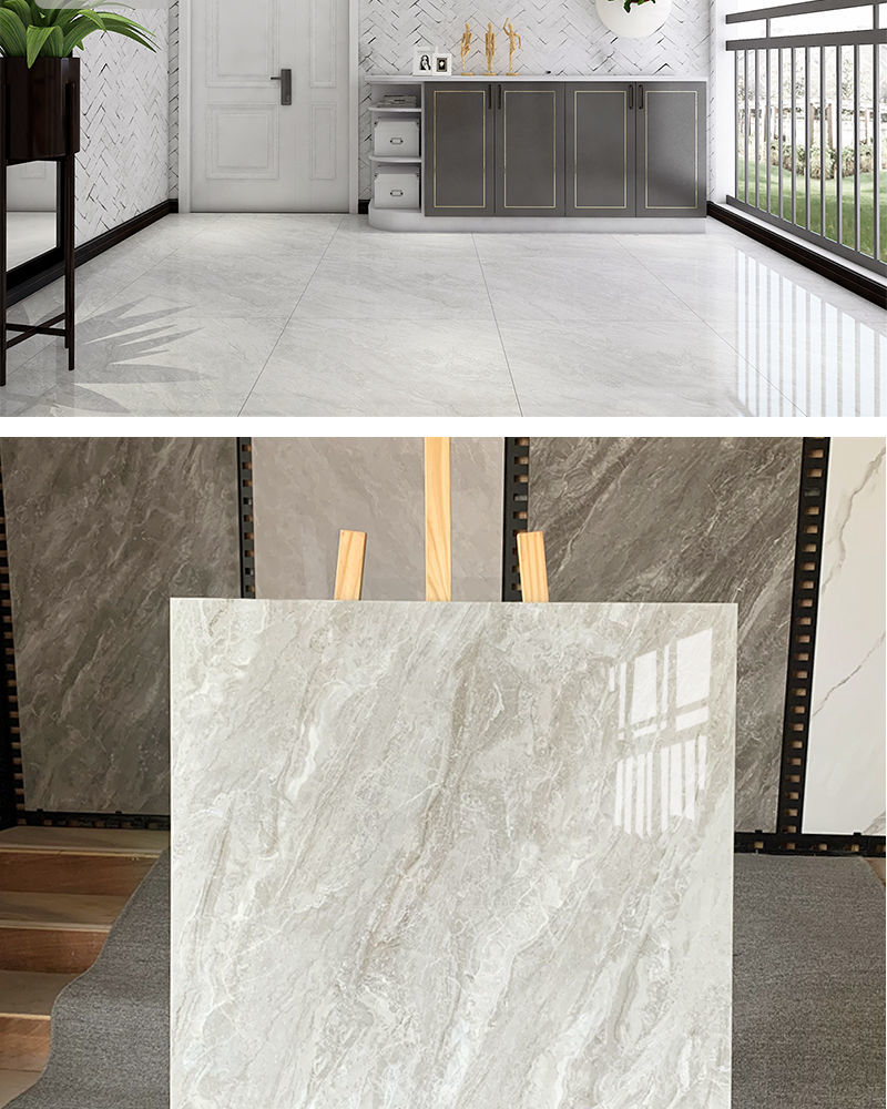 通体大理石8080地砖佛山厂家地板砖批发 钻石釉038367l(无限连纹款)