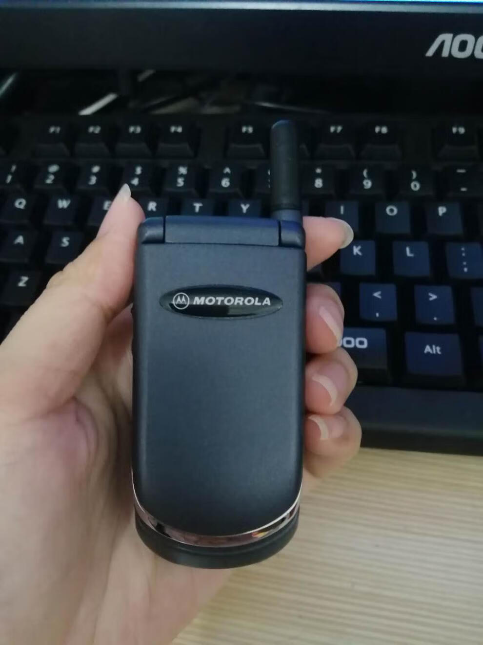 motorola摩托罗拉v998经典怀旧古董备用机卡套蓝色16mb套餐二中国大陆