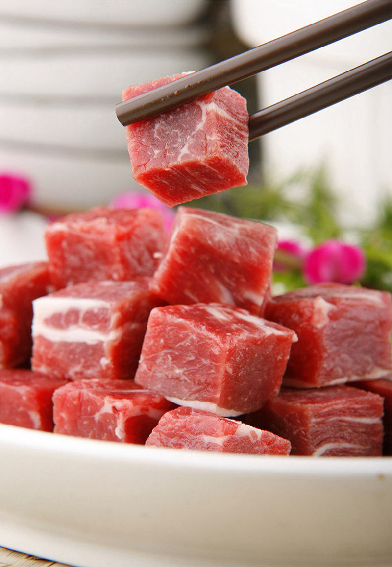 正宗新鲜牛肉牛腩块原切调理牛肉粒小块火锅韩式烤煎烤肉食材批发牛肉