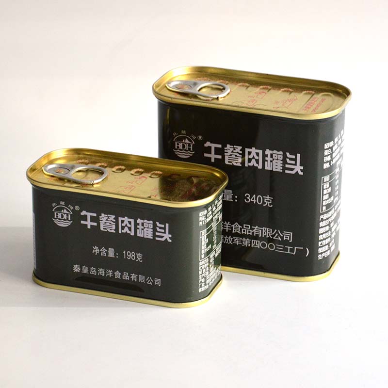 秦皇岛午餐肉340克秦皇岛海洋食品猪肉罐头开罐即食涮锅老式户外340克