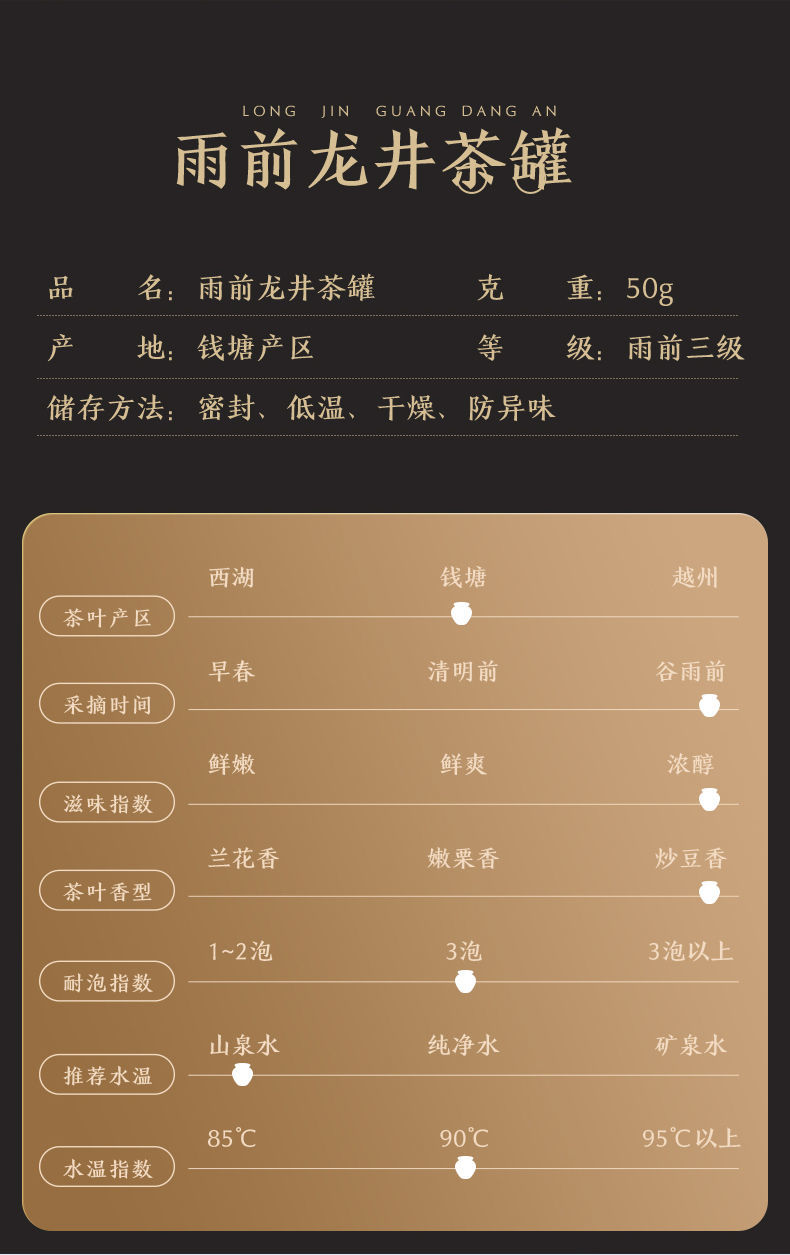 龙井茶绿茶散装雨前龙井茶 雨前龙井50g*3 水晶杯 礼袋【图片 价格