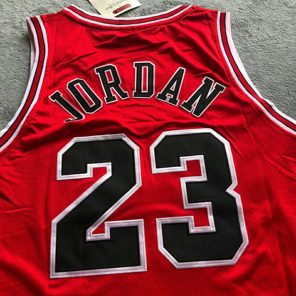 益神腾讯体育nba旗舰店同款篮球服乔老爷子23号复古红色运动球衣休闲