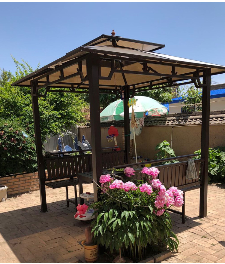 户外遮阳棚凉亭帐篷庭院花园露台室外公园凉棚乘凉休闲亭子遮雨棚2525