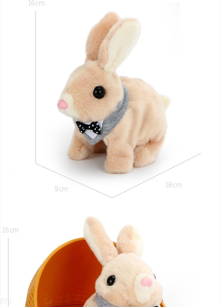 2022新款拉比兔玩偶诺拉宠宝白色拉比兔仿真电动萌宠物秋千小窝白兔子