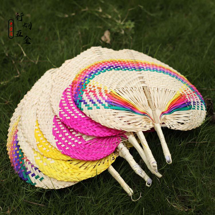 可狄kedi手工编织蒲草扇子粽叶扇宝宝驱蚊扇老人纳凉草扇传统草编扇