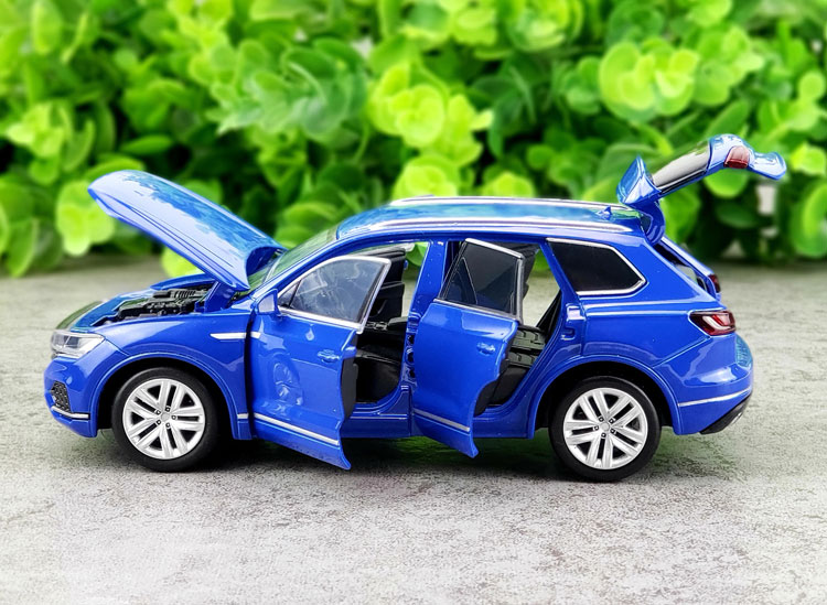 132大众途观l合金汽车模型仿真金属车模摆件回力玩具车橙色途观l