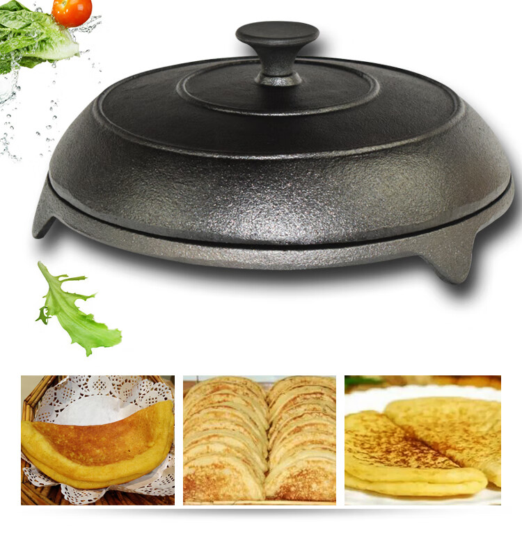 咏夏厨具咏夏厨具铸铁煎饼鏊子饼折锅摊黄儿锅加厚无涂层老式耨耨锅炉