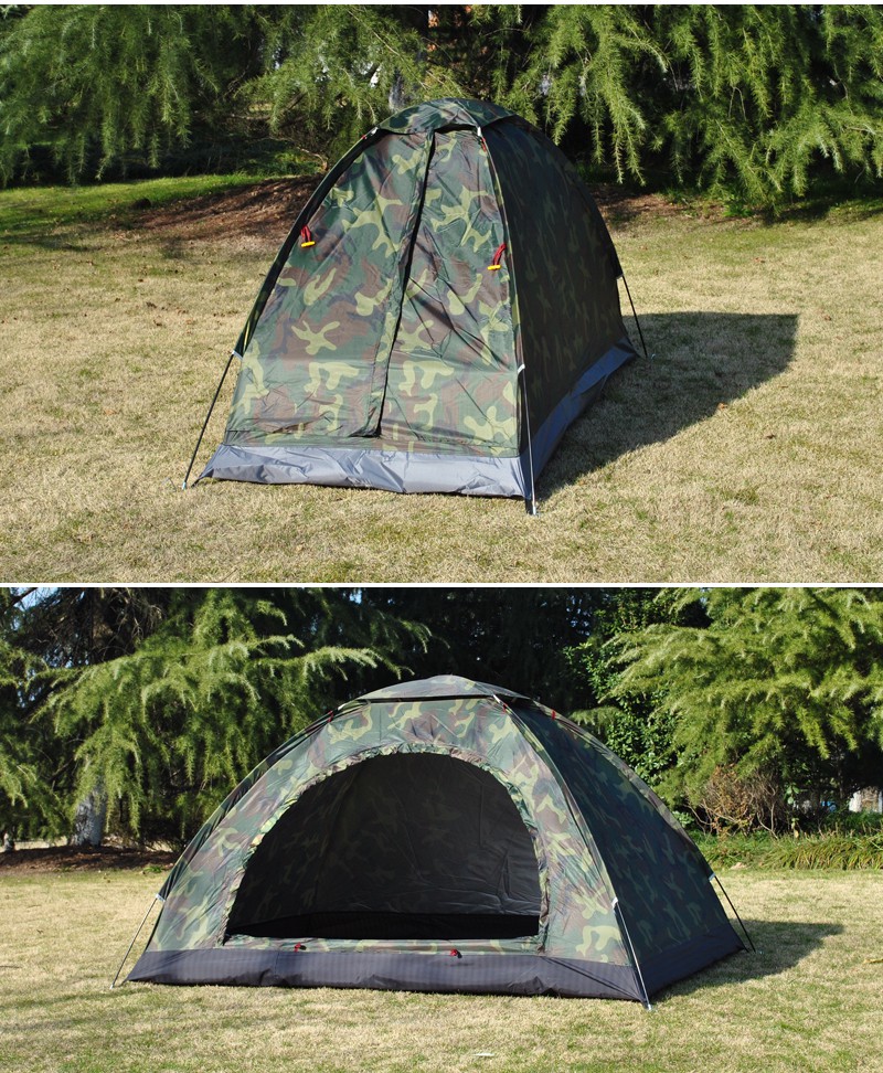 单兵帐篷 行军帐篷 户外帐篷双人迷彩帐篷单人3-4人野营露营旅游户外