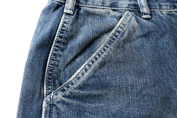 madness港风潮牌mdns余文乐同款牛仔裤男日系潮流纯棉宽松直筒水洗做