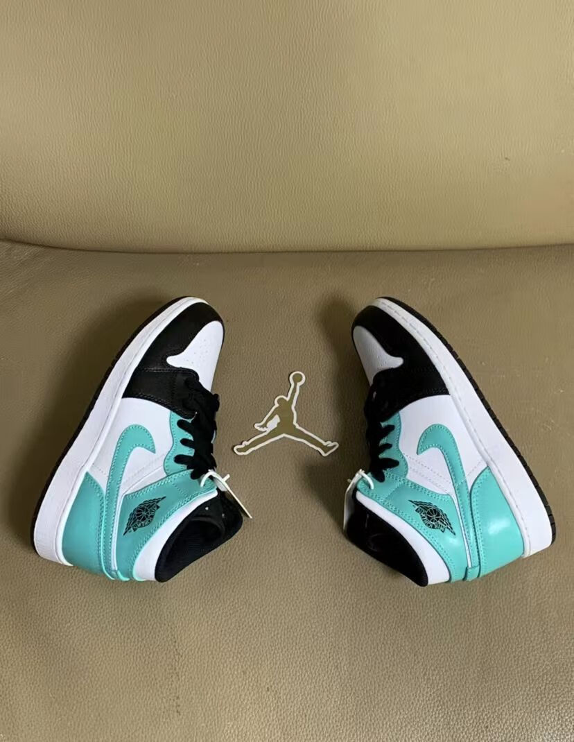 纯原aj1 air mid "lsland green"(gs)蒂芙尼绿 男女同款 休闲篮球鞋