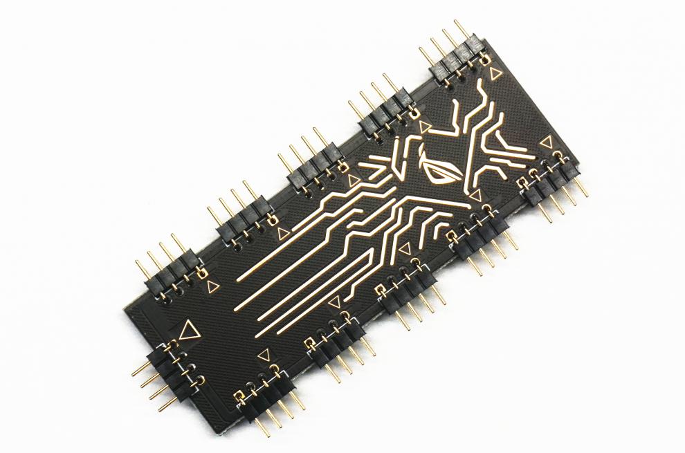 主板rgb集线器 aura主板同步风扇rgb集线器 12v4针 5v3针接口拓展一分