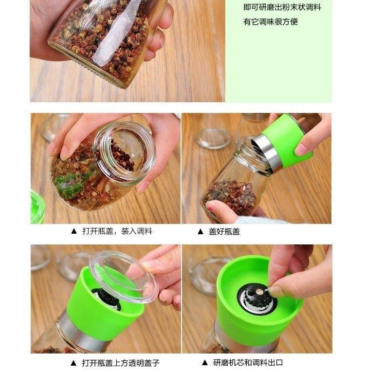 妃汐蒂轻奢黑芝麻粉碎机打胡椒粉机手动器家用楜椒磨粉机细白糊椒抖音