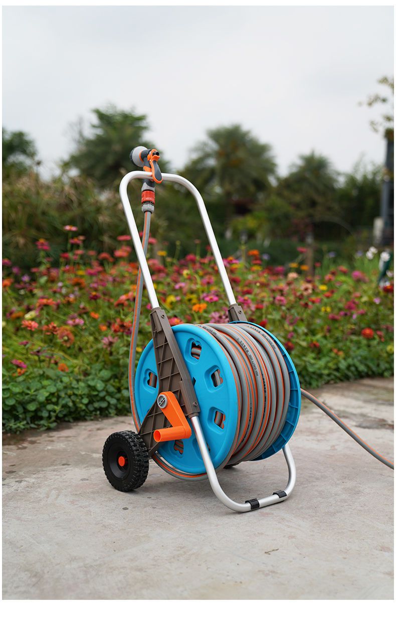 汐岩家用洗车水管收纳架高压水枪收纳车软管卷管神器园林浇花工具转盘