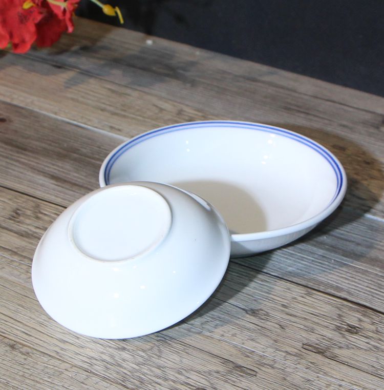 复古小碟子味碟醋碟酱碟圆形家用传统商用小碟 『蓝边』3英寸酱醋味碟