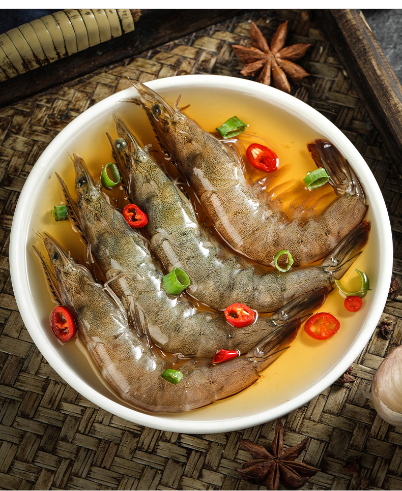 醉虾酸辣虾生腌生呛大虾即食甜辣鲜活网红罐装小海青岛鲜特产刺身