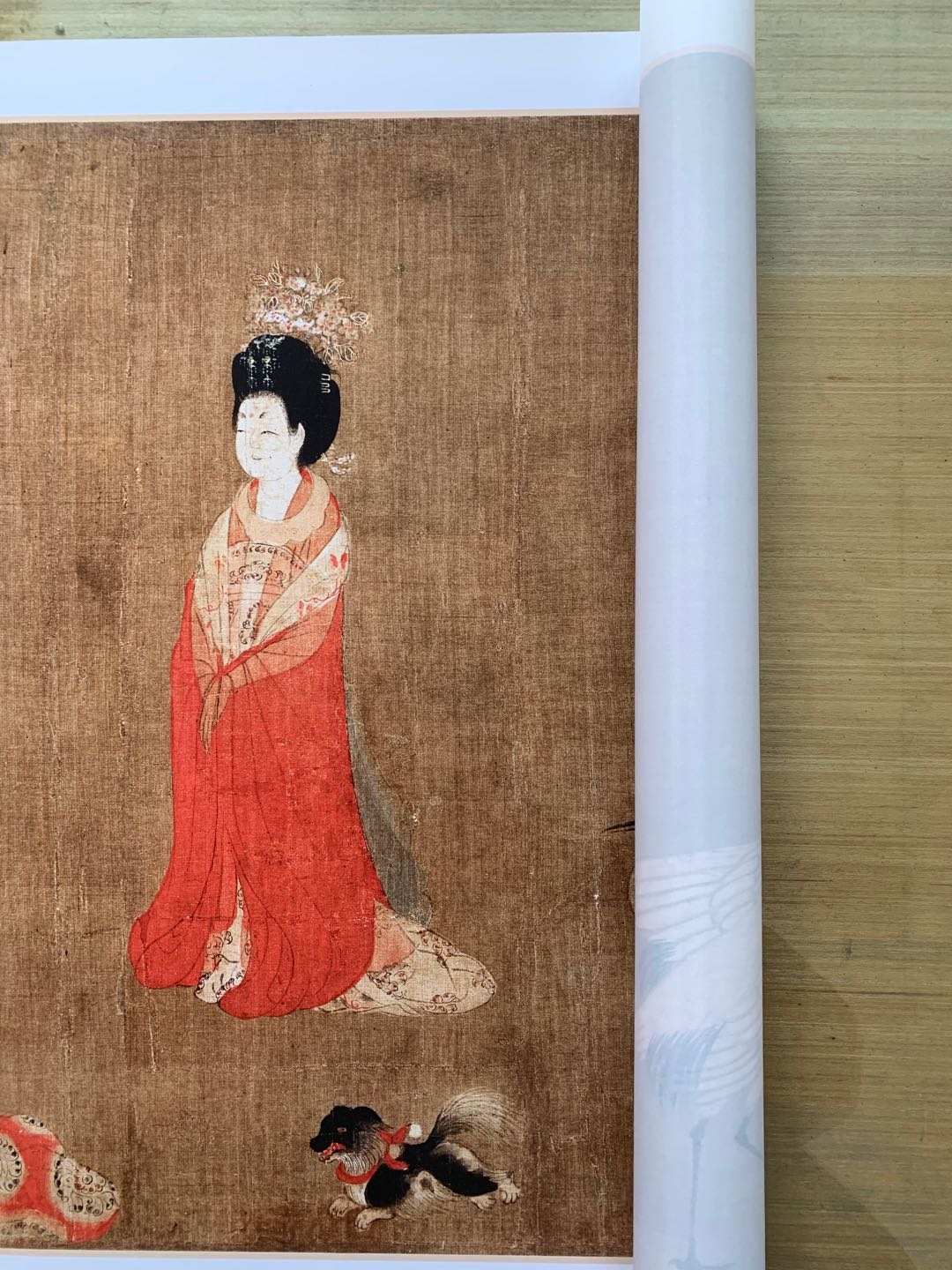 定制 传世名画 绢布材质唐宫仕女图高清艺术微喷捣练图簪花仕女图