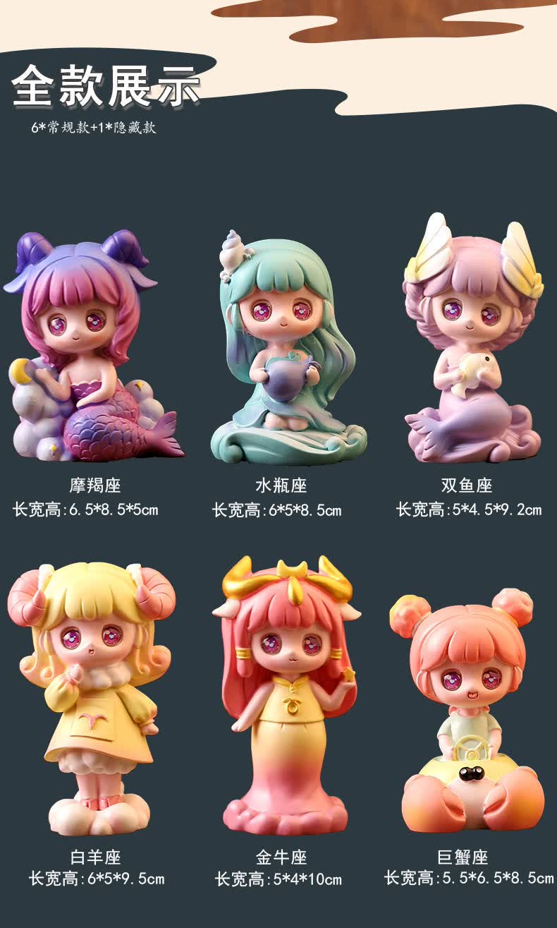 十二星座新款盲盒 星座奇缘创意礼物桌面摆件女孩儿童公仔礼物 【十二