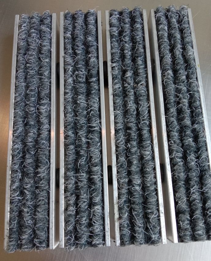 铝合金地垫平铺式嵌入式铝合金除尘地垫酒店银行家用刮泥垫黑色平铺式