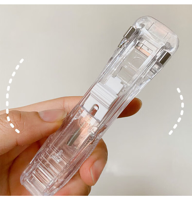 兔旖琳ins透明推夹器亚克力长尾夹文件pp夹试卷夹纸器办公燕尾夹铁