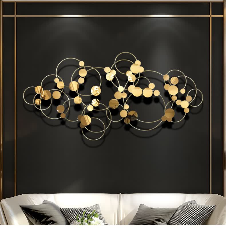 欧柏历金属轻奢壁挂客厅背景墙饰墙面挂件装饰餐厅个性墙壁挂饰灵动