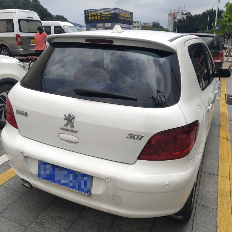 适用于东风标致307尾翼 标志307两厢汽车改装尾翼标致307带烤漆定风翼