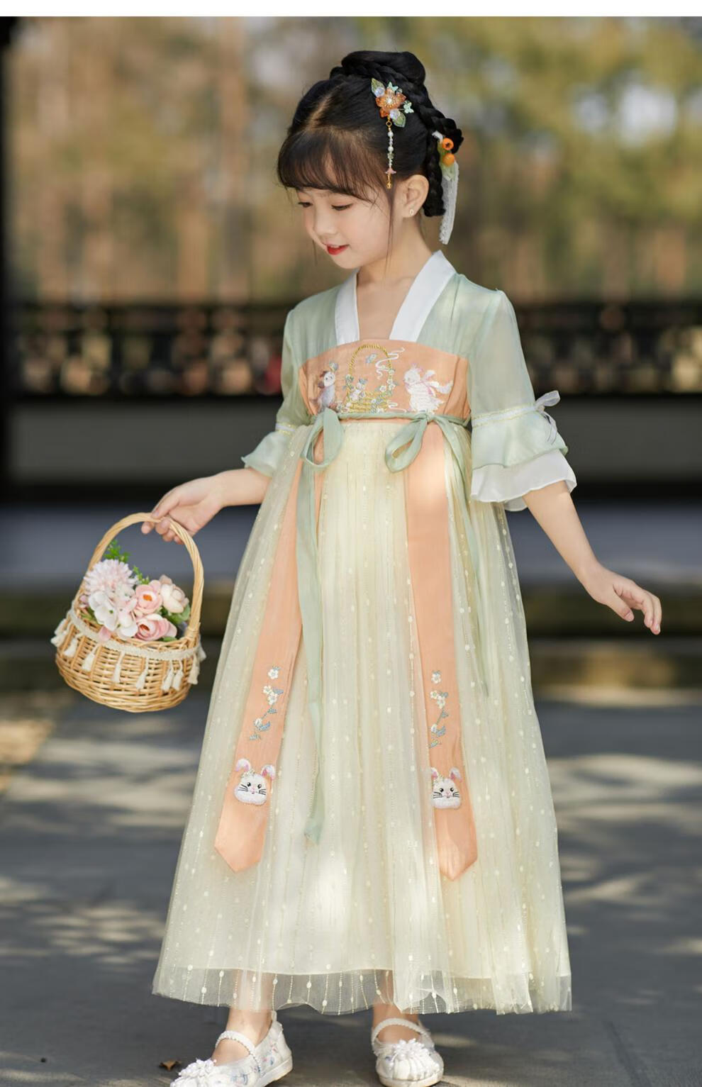 女童汉服仙古风儿童装中国风夏季连衣裙小女孩古装唐装裙子夏装 sl