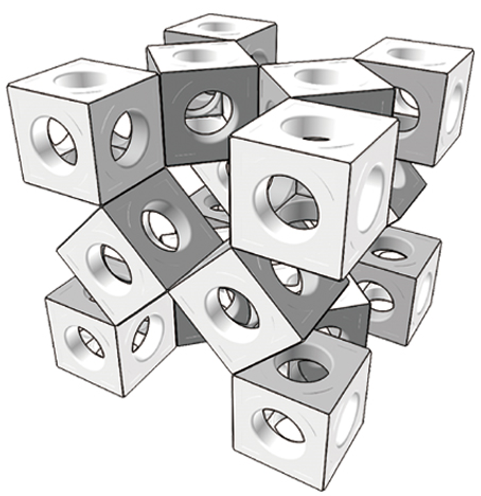 幽灵魔方 创意拼接魔方立方体空间思维空间建模互动玩具 s3灰色版127