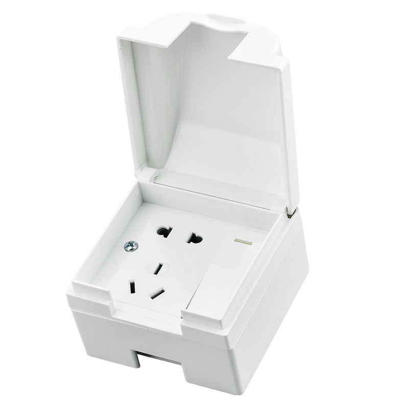 罩 明装防水五孔电源插座明线浴室防溅盒 户外防雨电瓶车充电插座罩