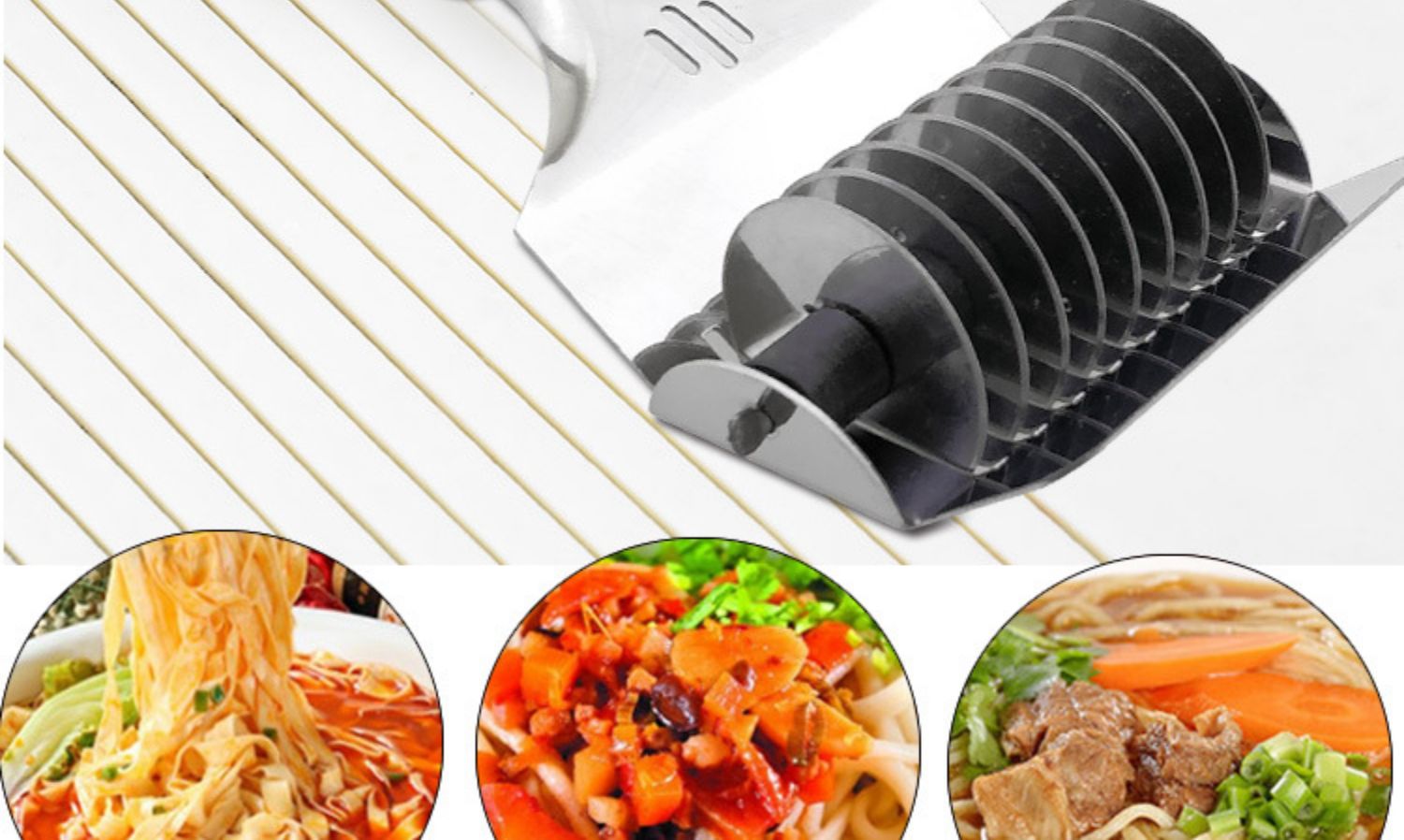 滚面刀手动切面器家用不锈钢切面刀滚轮切面神器削面刀切面条神器削面