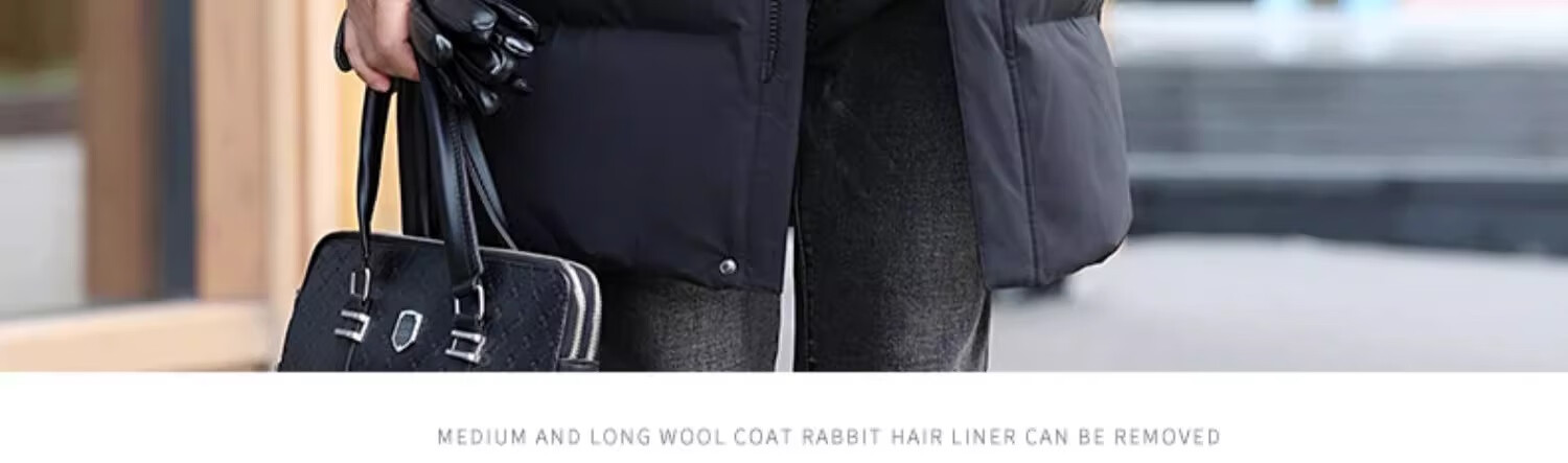 Yalu Mid-Length down Jacket for Men, Winter Detachable Hooded Coat for Middle-Aged And Elderly Fathers, Warm Duck down Men's Outerwear 20