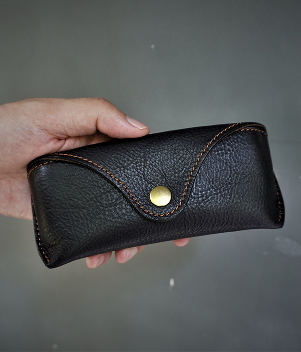 霜魄 雷朋太阳镜眼镜盒手工牛皮雷朋rayban抗压墨镜盒防压眼镜盒飞行