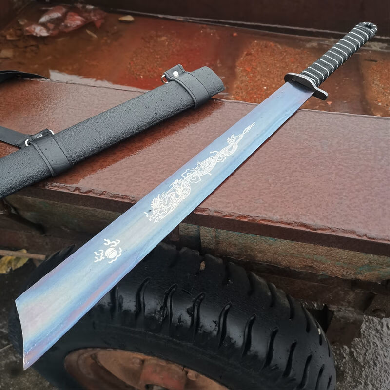 刀防身长款大型大刀 镇1宅武术大刀影视连体刀剑户外防身长冷兵1器