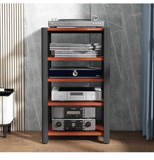 音箱架 加粗简约钢木cd功放机架层板升降可调节家庭影院影音音箱设备