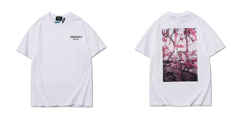 fearofgodfog潮牌高街短袖essentials反光复线花卉主线宽松男女t恤