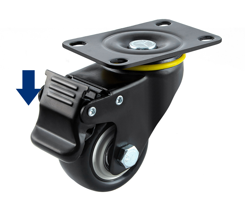 (丰崟)万向轮带刹车手推车定向滑轮脚轮板车轮重型万象轮转向轮轮子