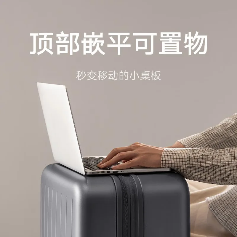 Mi Home Xiaomi Suitcase Expansion trolley case, large capacity PC travel case, swivel wheels, Men's combination case, Women's super capacity, Mi Home Expansion Travel case, blue 24-inch thumbnail 7