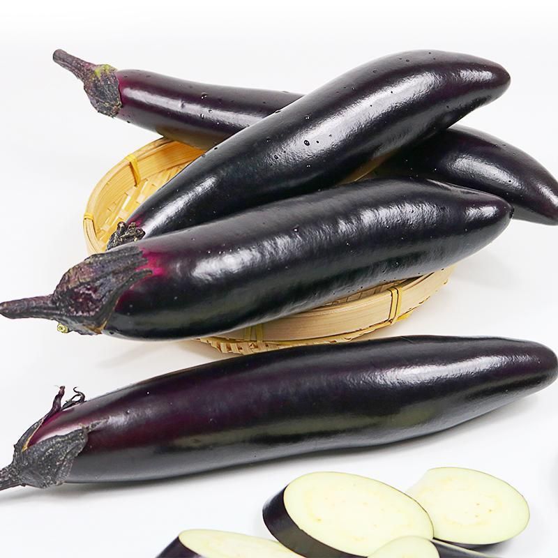 东北现摘紫茄子紫裤农家自种紫茄子紫皮茄子长茄子可生吃批发1斤