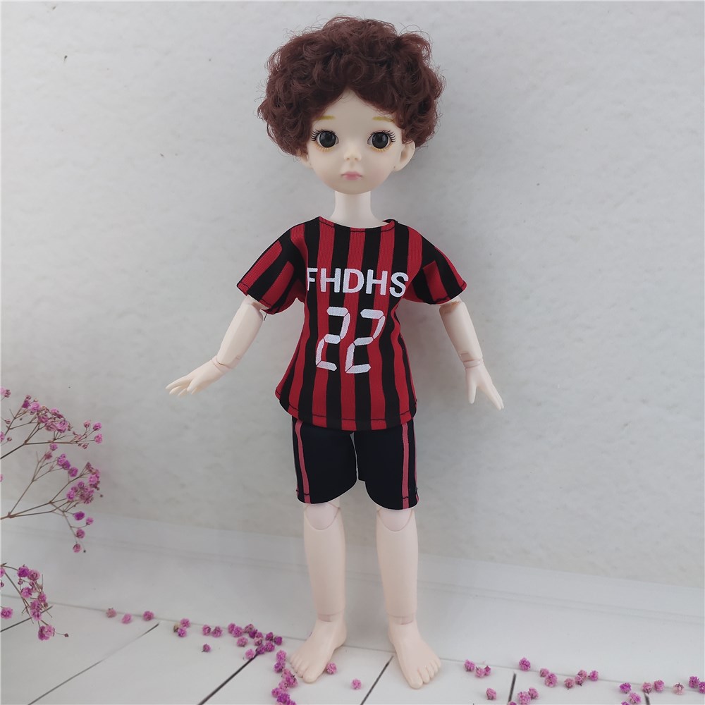 男芭比娃娃30厘米男孩王子娃娃衣服男朋友男娃玩具礼物 换装套 紫红色