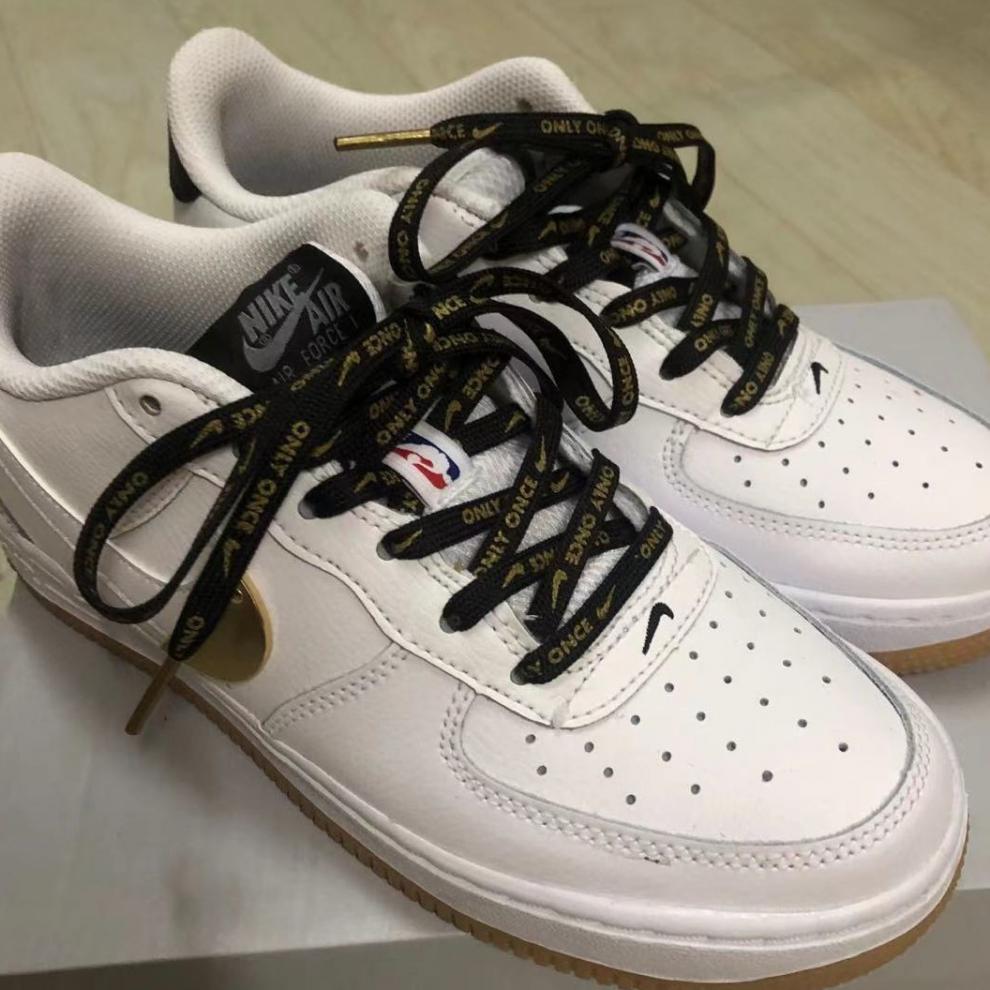 适配1once空军一号af1金字once金属扣鞋带白色justdo送金属扣120cm