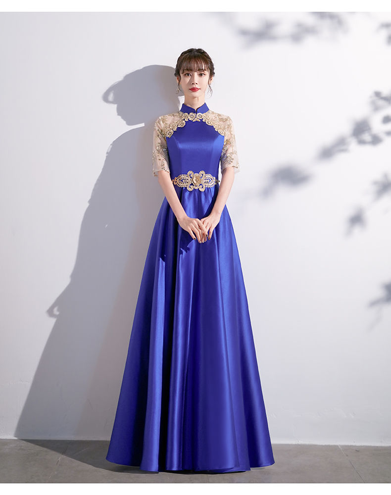 黄花地合唱指挥礼服国庆大合唱团演出服女长裙比赛红歌表演指挥服演出