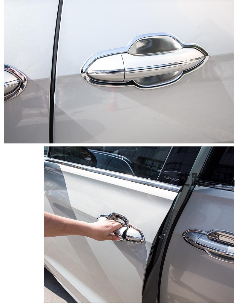 点缤 适用于大众威然门把手贴改装饰外门碗拉手汽车用品 威然 外拉手