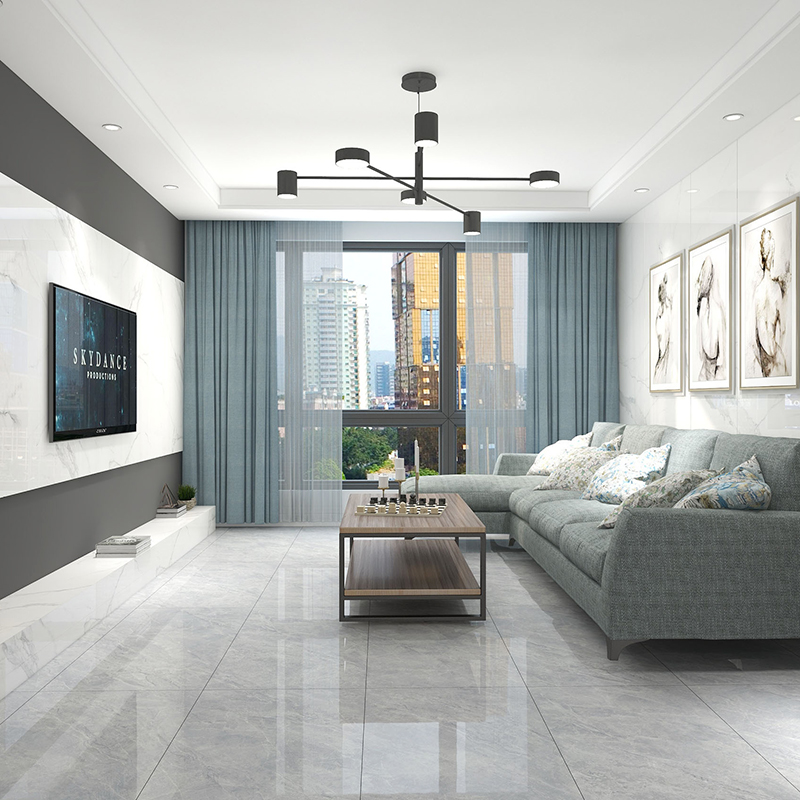 佛山瓷砖750x1500大板客餐厅大厅酒店通体大理石地砖墙砖灰色防滑