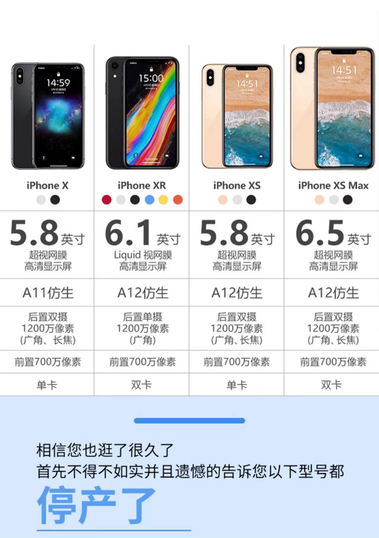 apple/苹果 iphone xr 苹果x通苹果xs max原装双卡4g手机 苹果x【9新