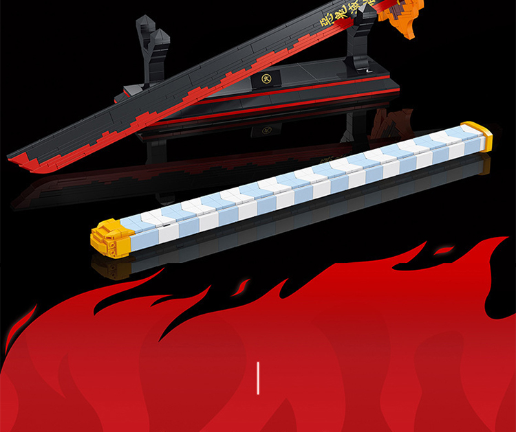 乐高lego布鲁克鬼灭之刃积木日轮刀剑模型摆件男孩拼装玩具8一黑崎