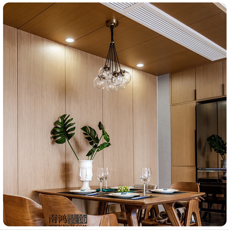 竹炭木金属板 木饰面板护墙板背景墙装饰板酒店竹炭纤维板金属高光