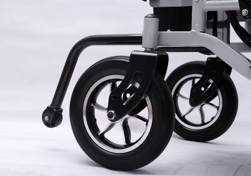 大前轮电动轮椅车轻便可折叠老人老年残疾人代步车智能全自动四轮 裸