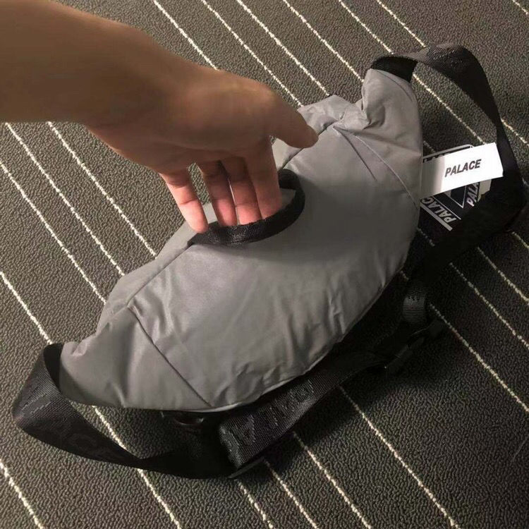 palace嘻哈三角3m反光胸包腰包蹦迪街头斜挎包手机单肩包男女ins 绿色